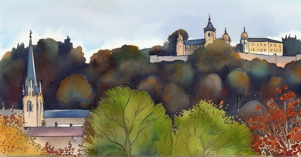Chevreuse — aquarelle — France