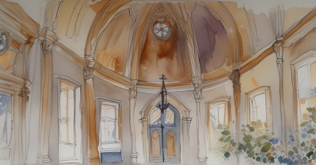 Cloyes-les-Trois-Rivières — aquarelle — France