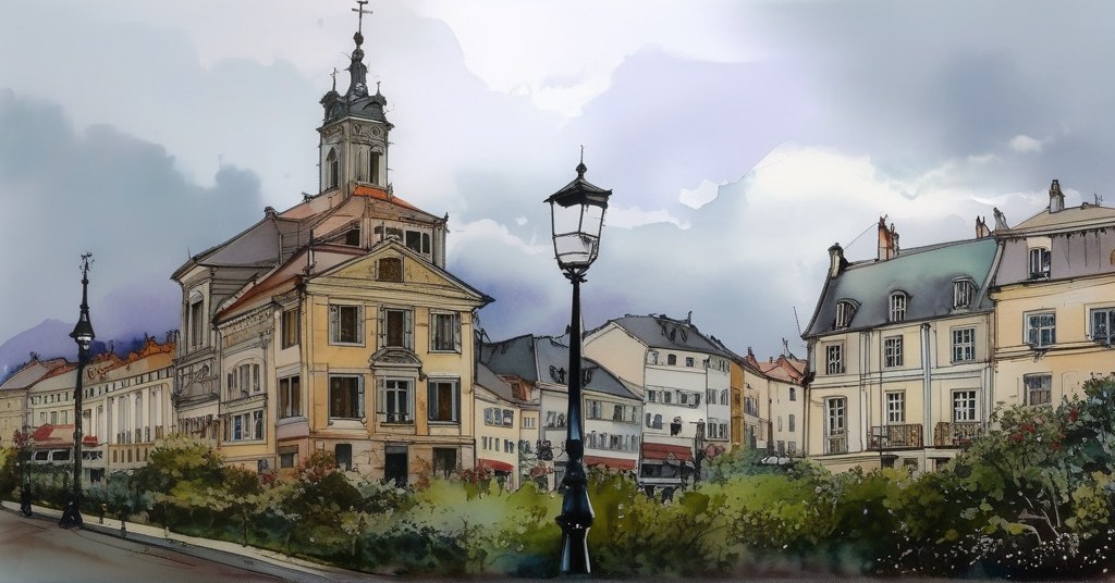 Aquarelle de Compiègne