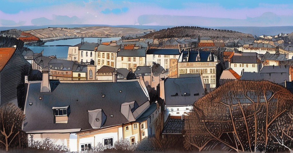Aquarelle de Condé-en-Normandie