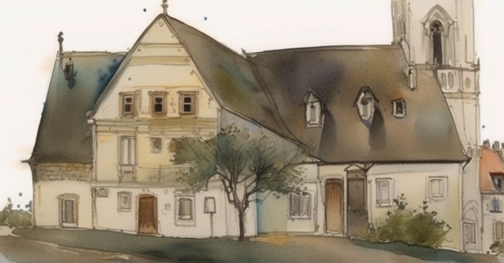 Condé-sur-Sarthe — aquarelle — France