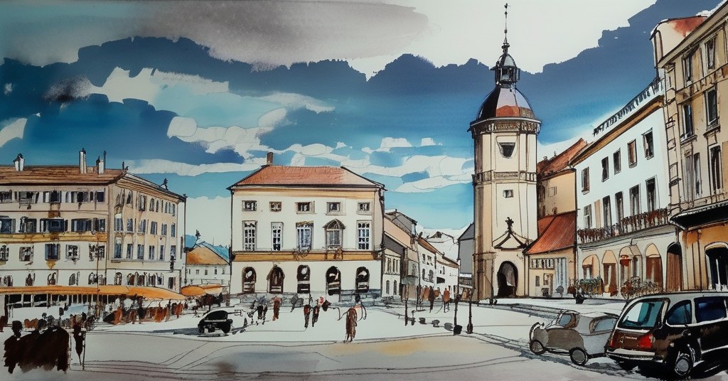 Covilhã — aquarelle — Portugal