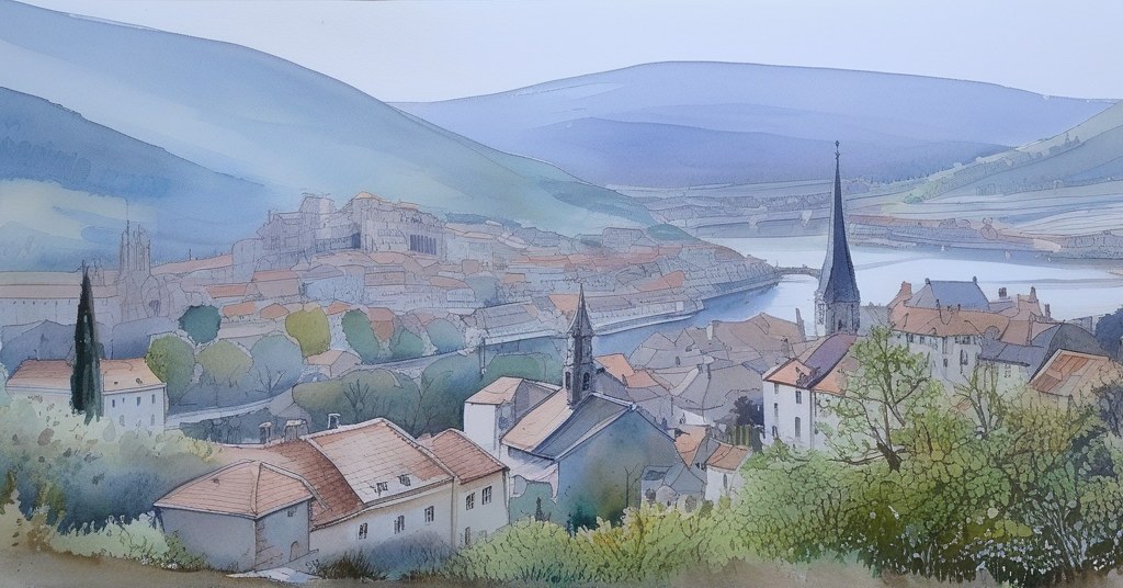 Cranves-Sales — aquarelle — France