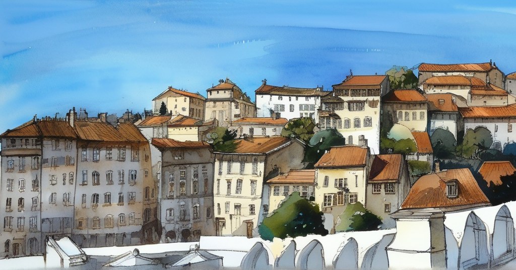 Criel-sur-Mer — aquarelle — France