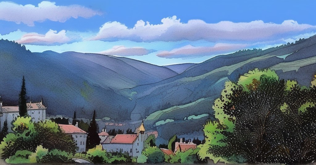 Cuenca — aguarela — Espanha