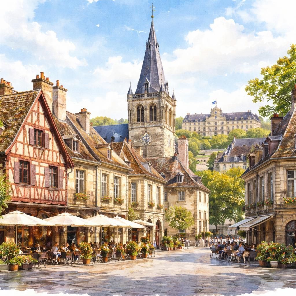 Aquarelle de Dijon