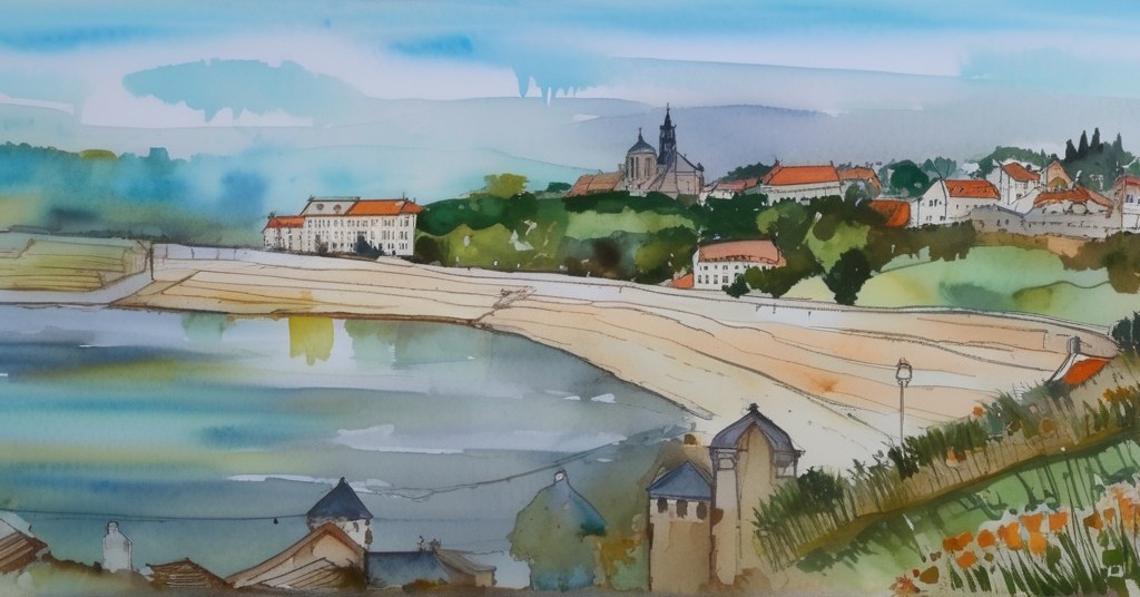 Donville-les-Bains — aquarelle — France