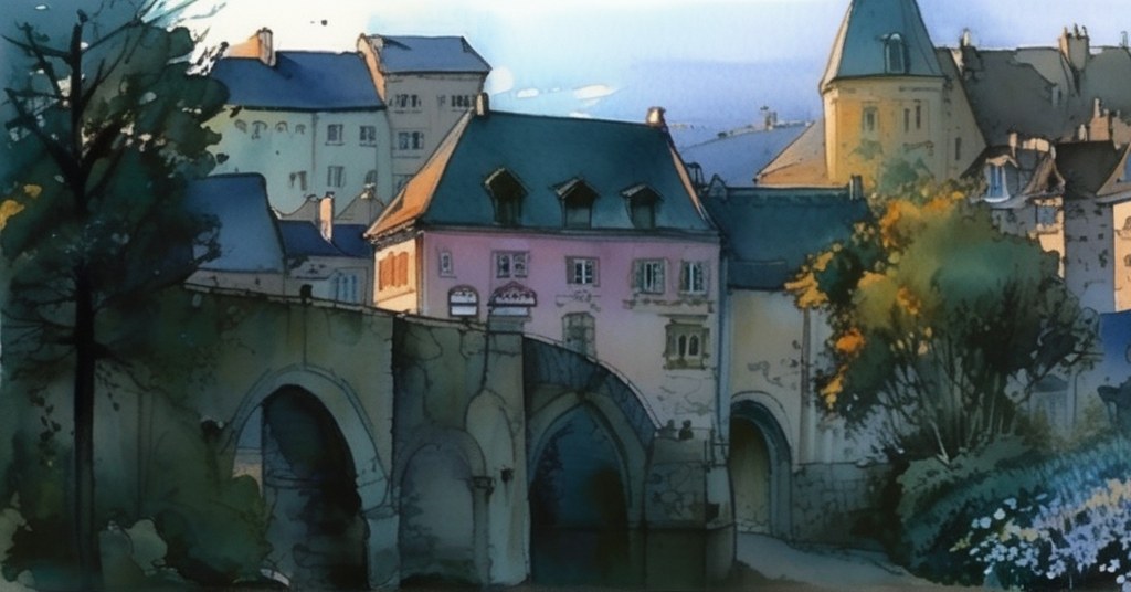 Ducey-Les Chéris — aquarelle — France