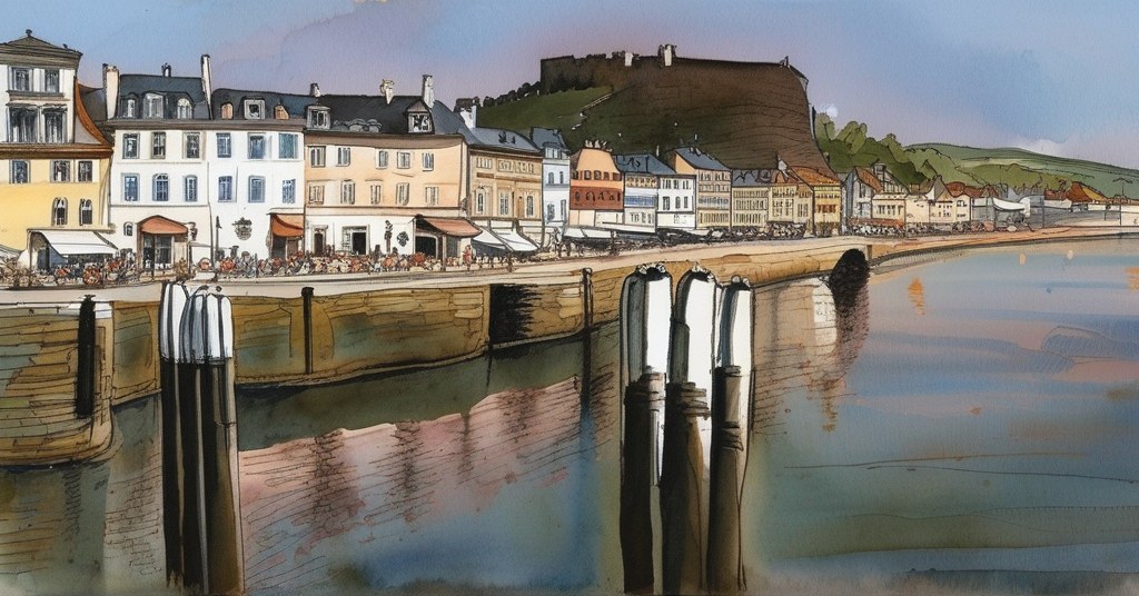 Duclair — aquarelle — France