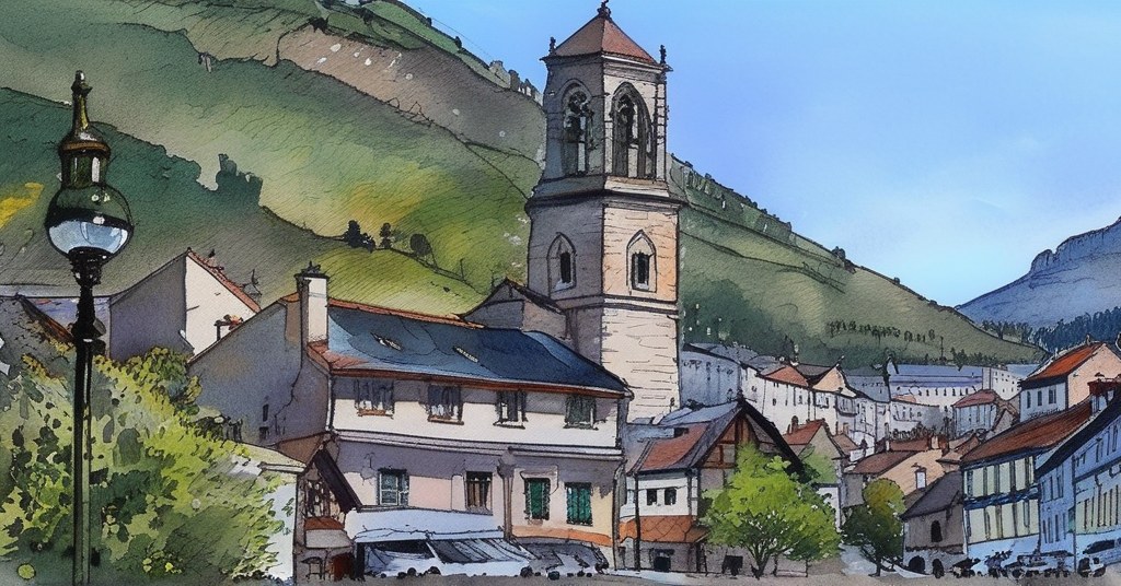 Encamp — aguarela — Andorra