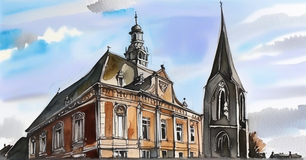 Étrépagny — aquarelle — France