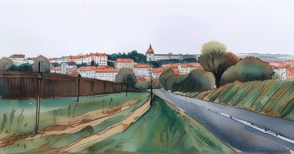 Évrecy — aquarelle — France
