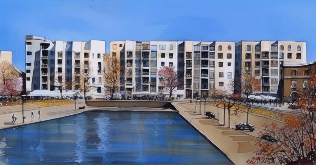 Aquarelle de Évry-Courcouronnes