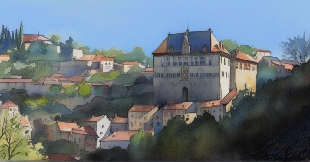 Èze — aquarelle — France