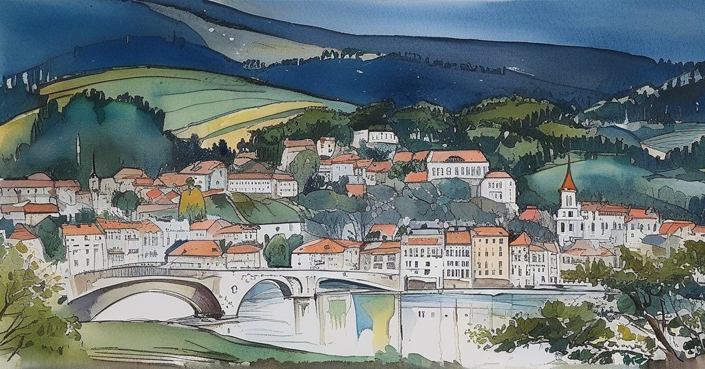 Faverges-Seythenex — aquarelle — France