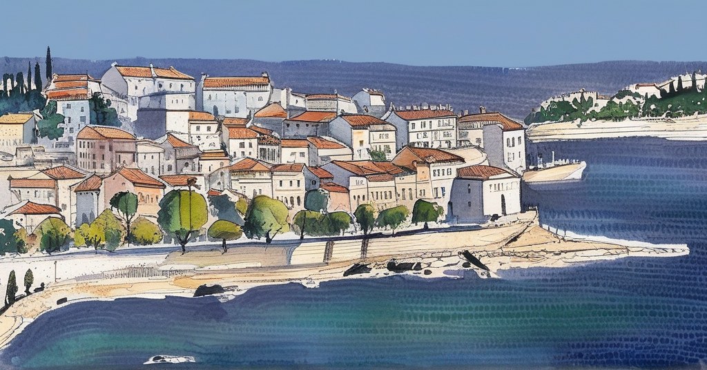 Figueira da Foz — aquarelle — Portugal