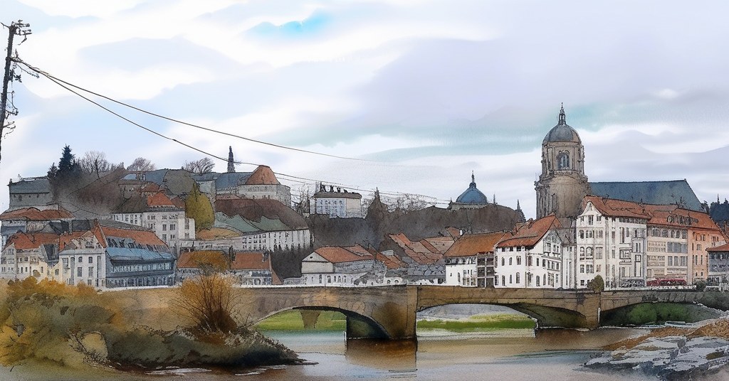 Fontaine-la-Mallet — aquarelle — France
