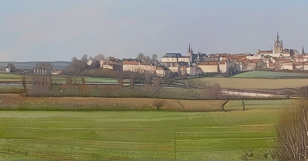 Fontenay-le-Marmion — aquarelle — France
