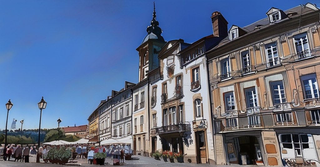 Forges-les-Eaux — aquarelle — France