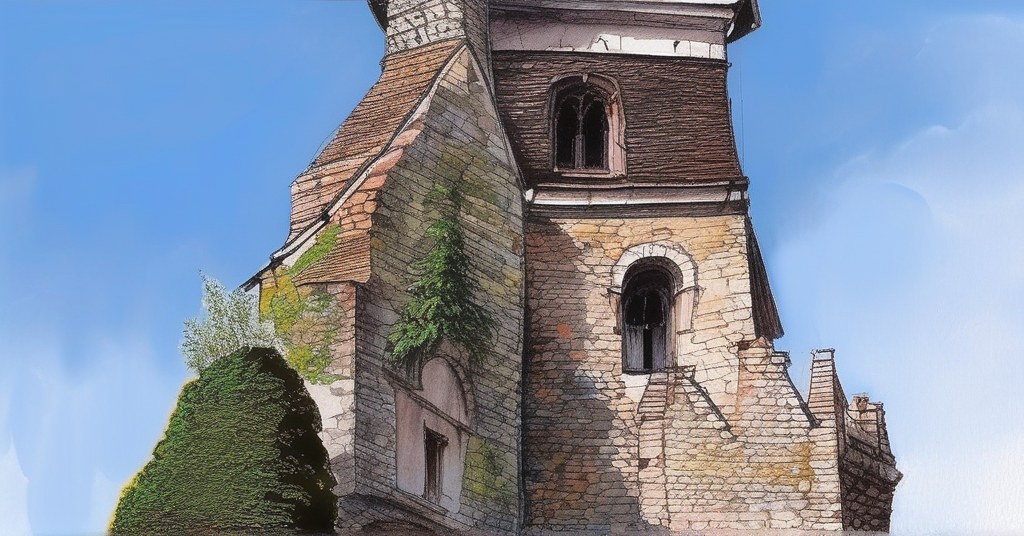 Gallardon — aquarelle — France