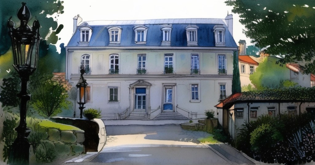 Garches — aquarelle — France