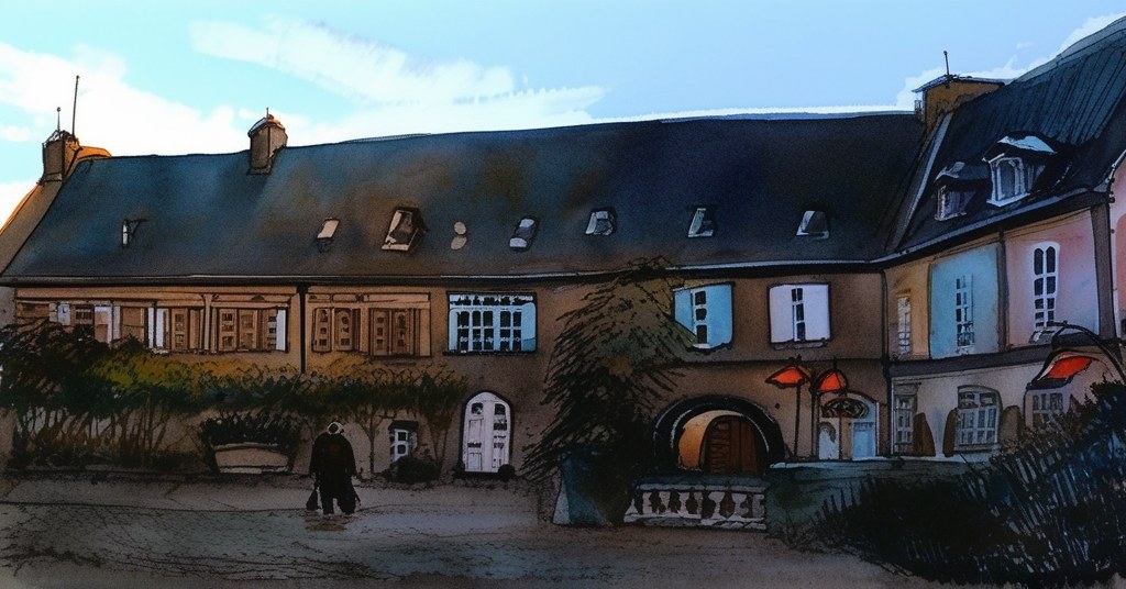 Goderville — aquarelle — France