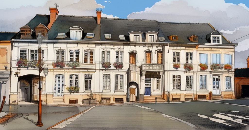 Aquarelle de Gournay-en-Bray