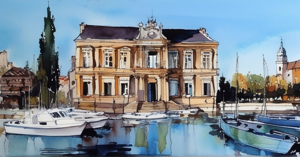 Grand Bourgtheroulde — aquarelle — France