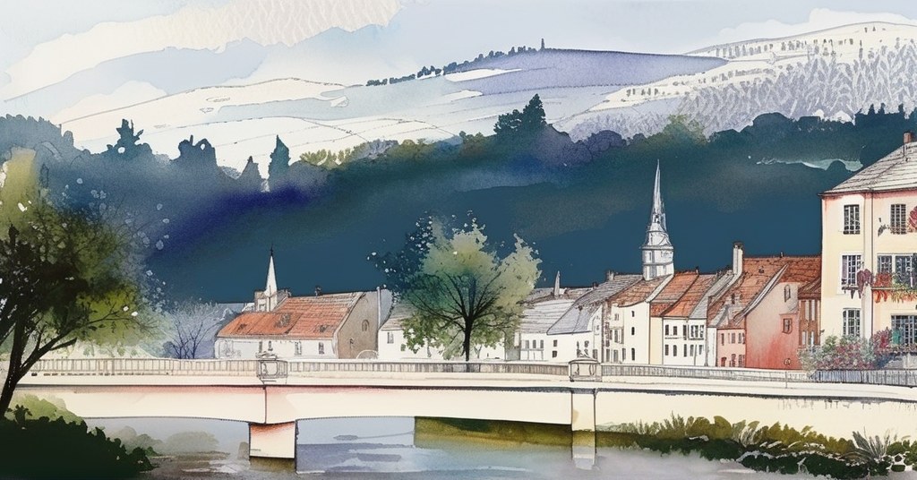 Grenoble — aquarelle — France