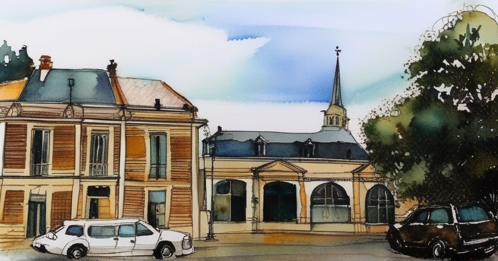 Gruchet-le-Valasse — aquarelle — France