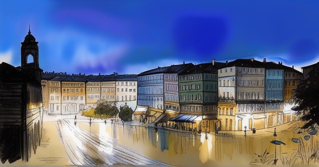 Guimarães — aquarelle — Portugal
