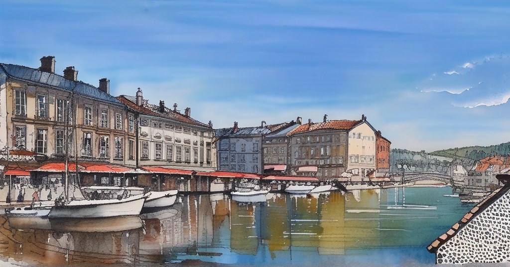 Aquarelle d'Honfleur