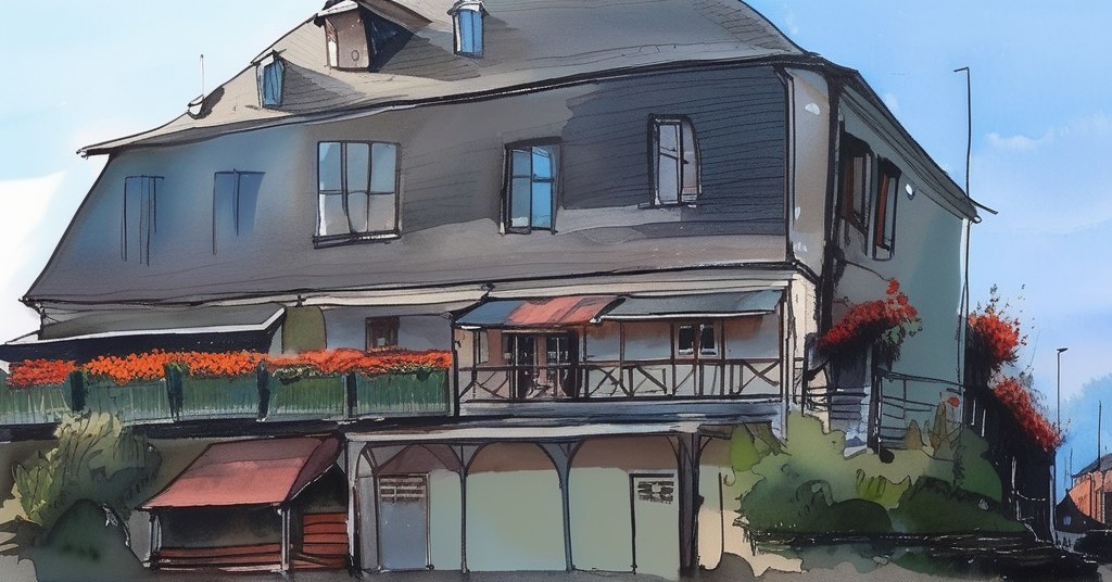Isigny-le-Buat — aquarelle — France