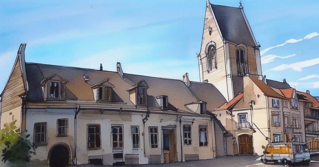 Isigny-sur-Mer — aquarelle — France