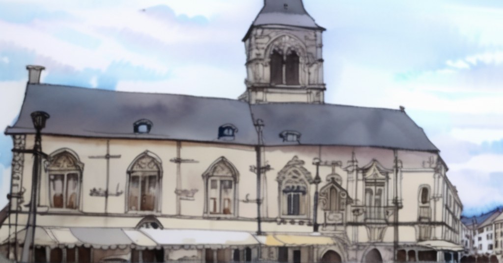 Isneauville — aquarelle — France