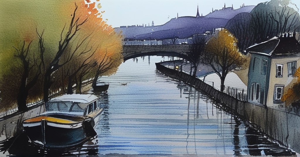Issy-les-Moulineaux — aquarelle — France
