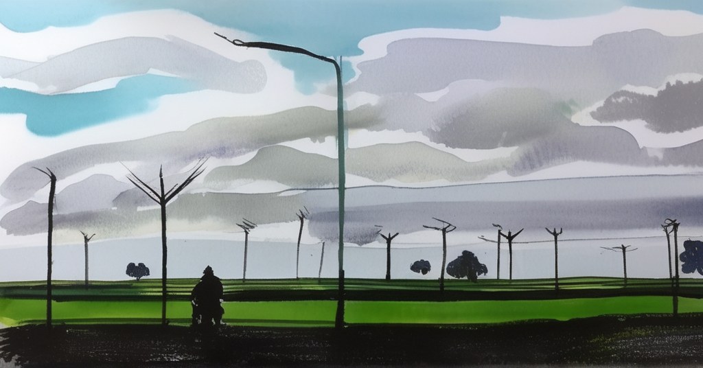 Janville-en-Beauce — aquarelle — France