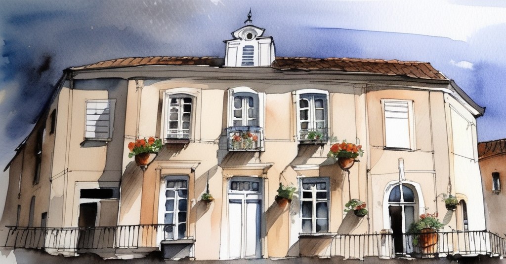 Jouars-Pontchartrain — aquarelle — France