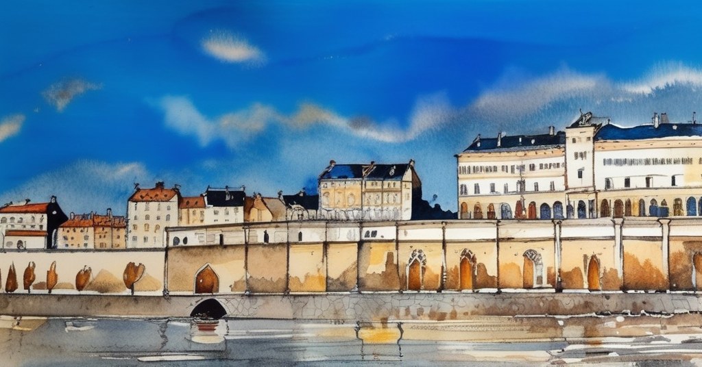 Jullouville — aquarelle — France
