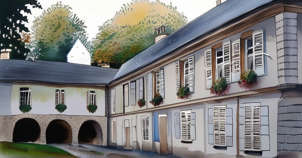 L'Étang-la-Ville — aquarelle — France