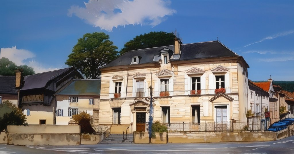 La Chapelle-Longueville — aquarelle — France