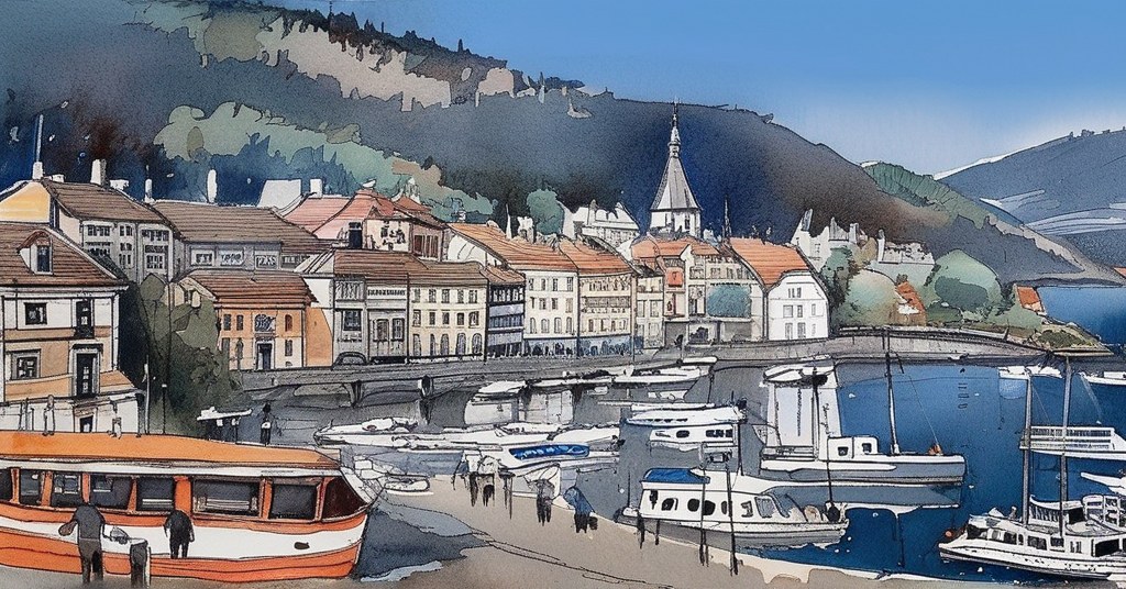 La Condamine (le port) — watercolour — Monaco