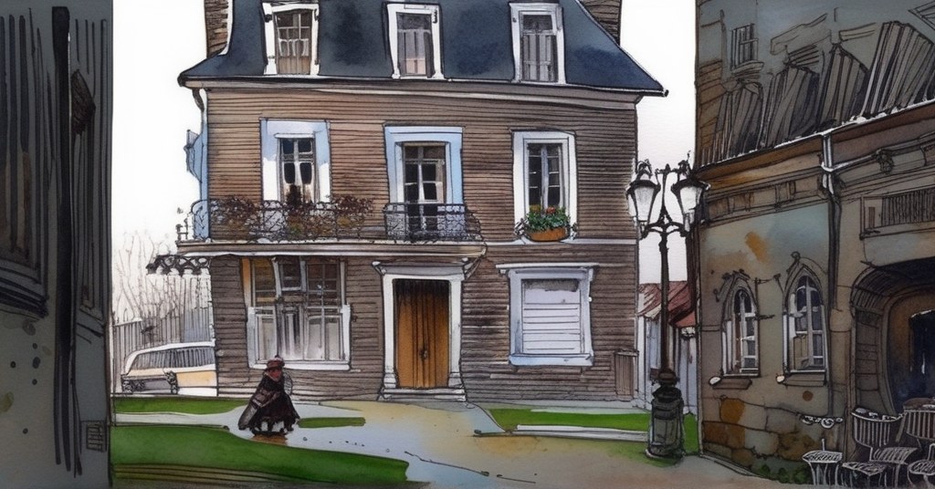 La Rivière-Saint-Sauveur — aquarelle — France