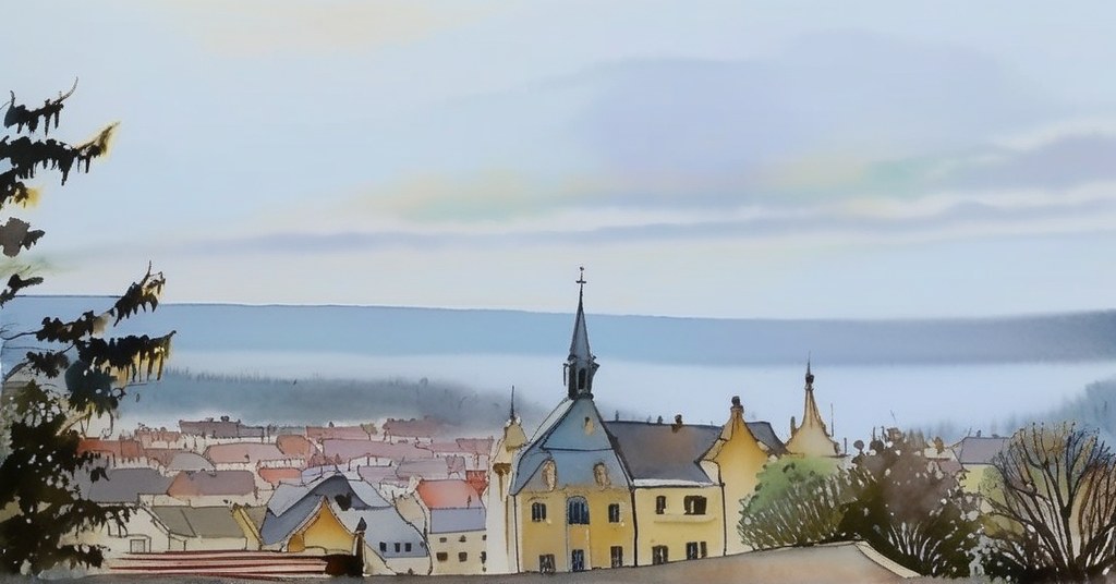 La Roche-sur-Foron — aquarelle — France