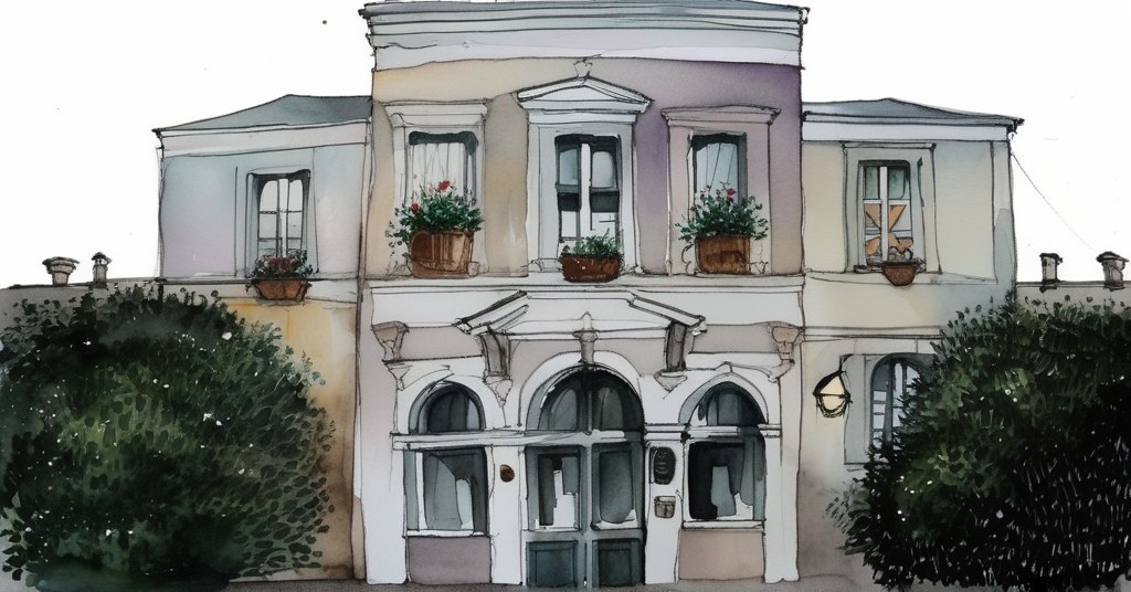 Le Châtelet-en-Brie — aquarelle — France