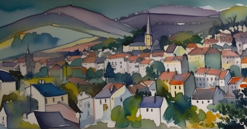 Aquarelle de Le Val d'Hazey