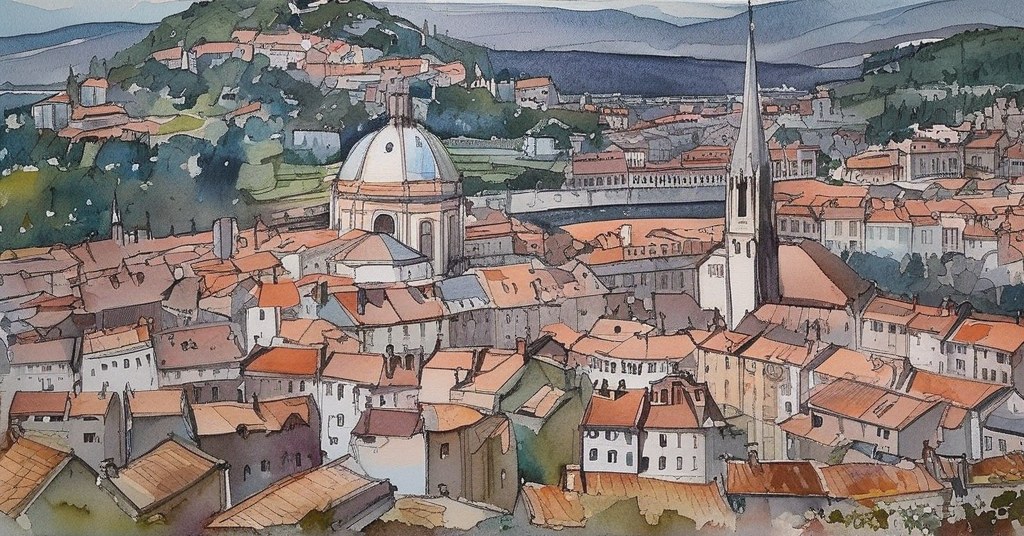 Aguarela de Leiria