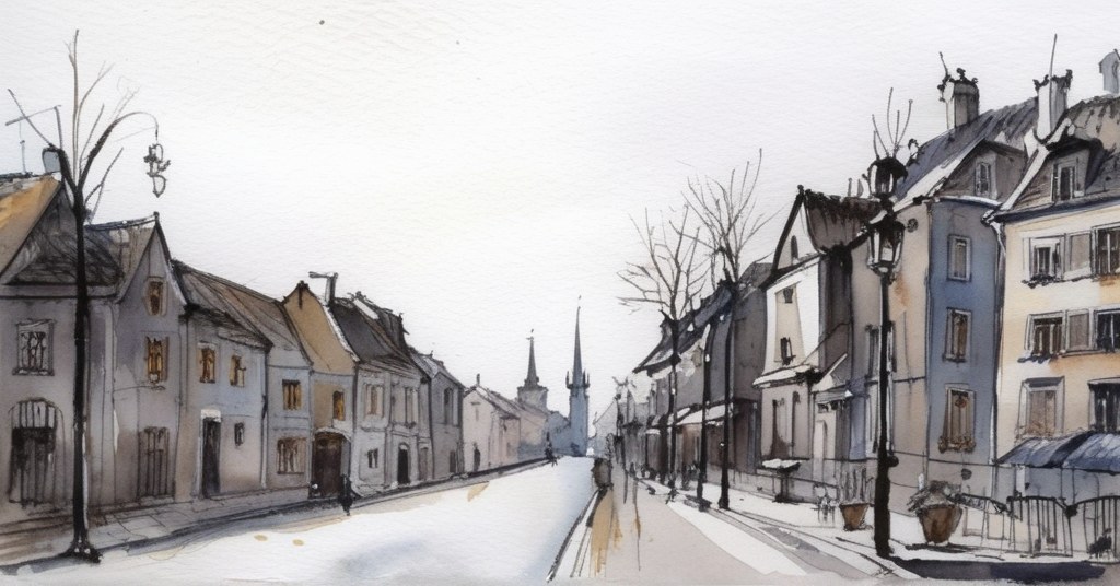 Les Abrets en Dauphiné — aquarelle — France