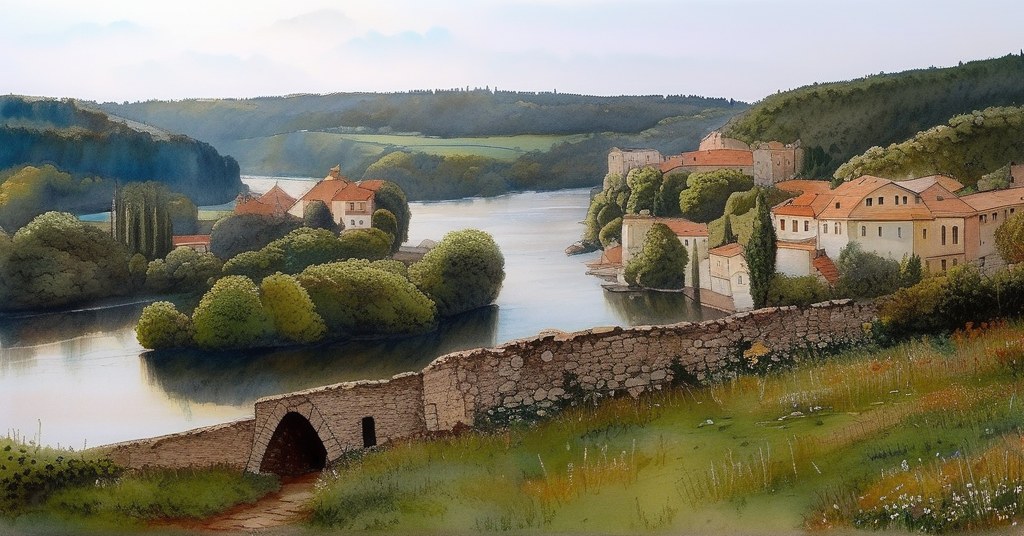 Aquarelle de Les Andelys