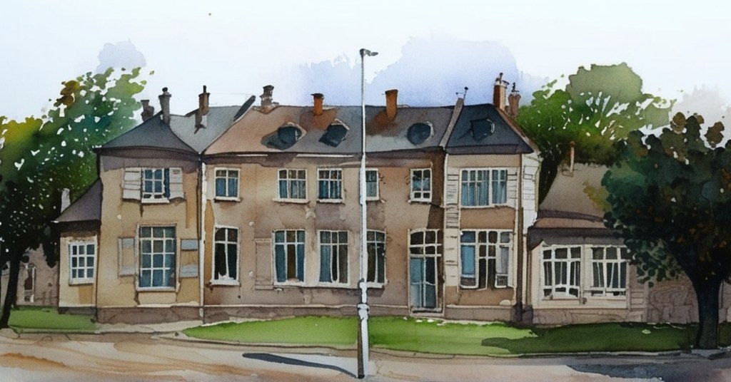 Lèves — aquarelle — France